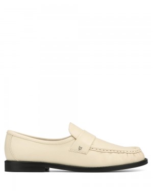 Loafers Naked Wolfe Goldie Sheep Leather Ivory | HUWZFP187