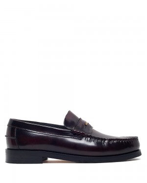 Loafers Naked Wolfe Riviera Box Leather Oxblood | RVGLJE391