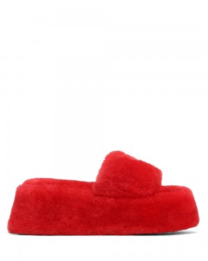 Σανδαλια Naked Wolfe Ivy Shearling Red | POGWYJ034