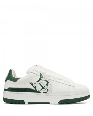 Αθλητικα Παπουτσια Naked Wolfe Archive White/Green Leather | UFIJYC587