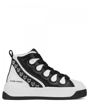 Αθλητικα Παπουτσια Naked Wolfe King Black/White Leather | HYVNIQ051