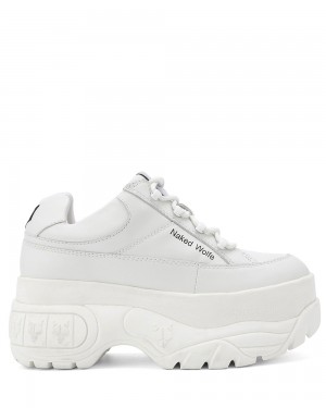 Αθλητικα Παπουτσια Naked Wolfe Sporty White Leather | RKXLHU098