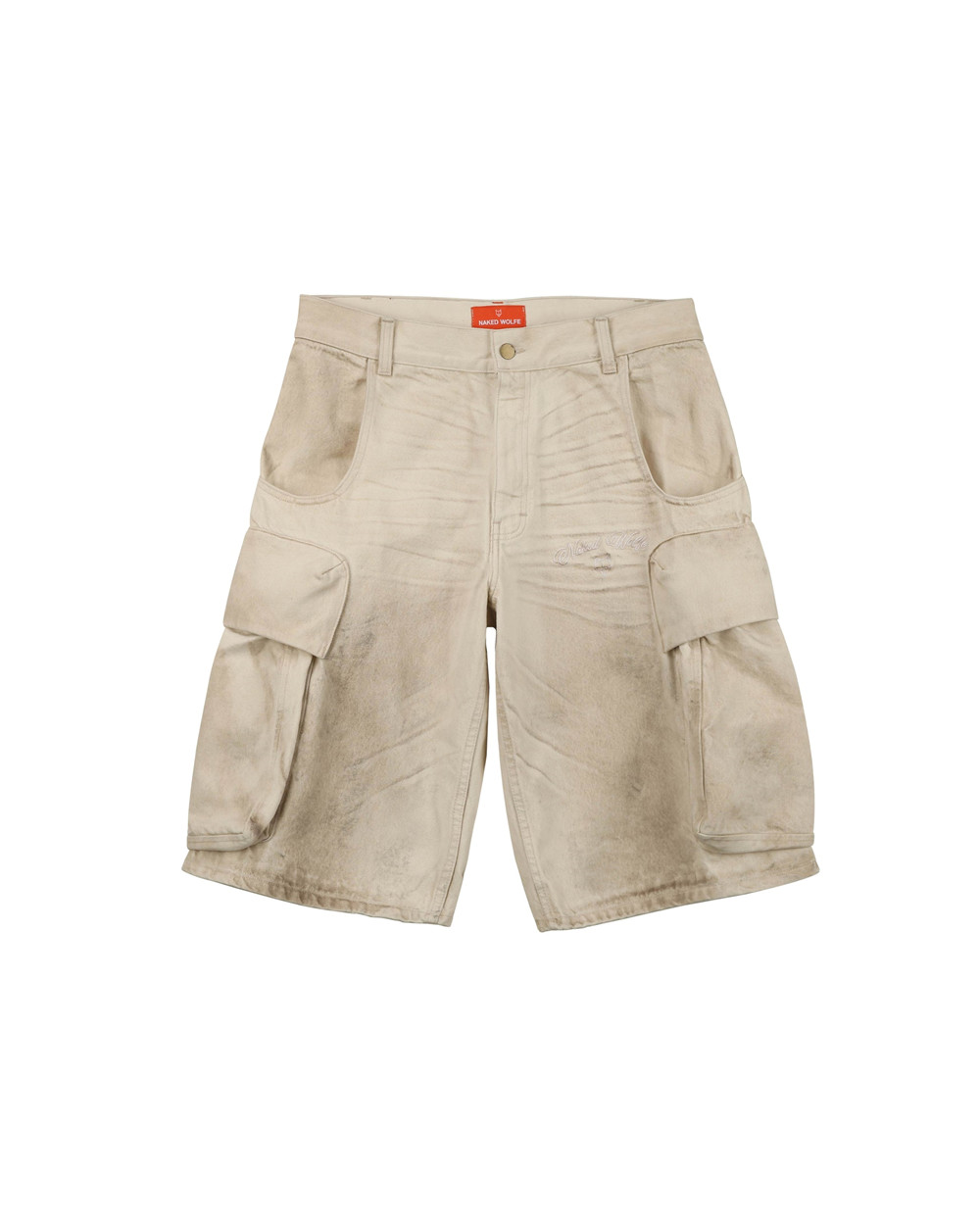 Denim Naked Wolfe Denim Cargo Shorts Vintage Natural | MPGBXL534