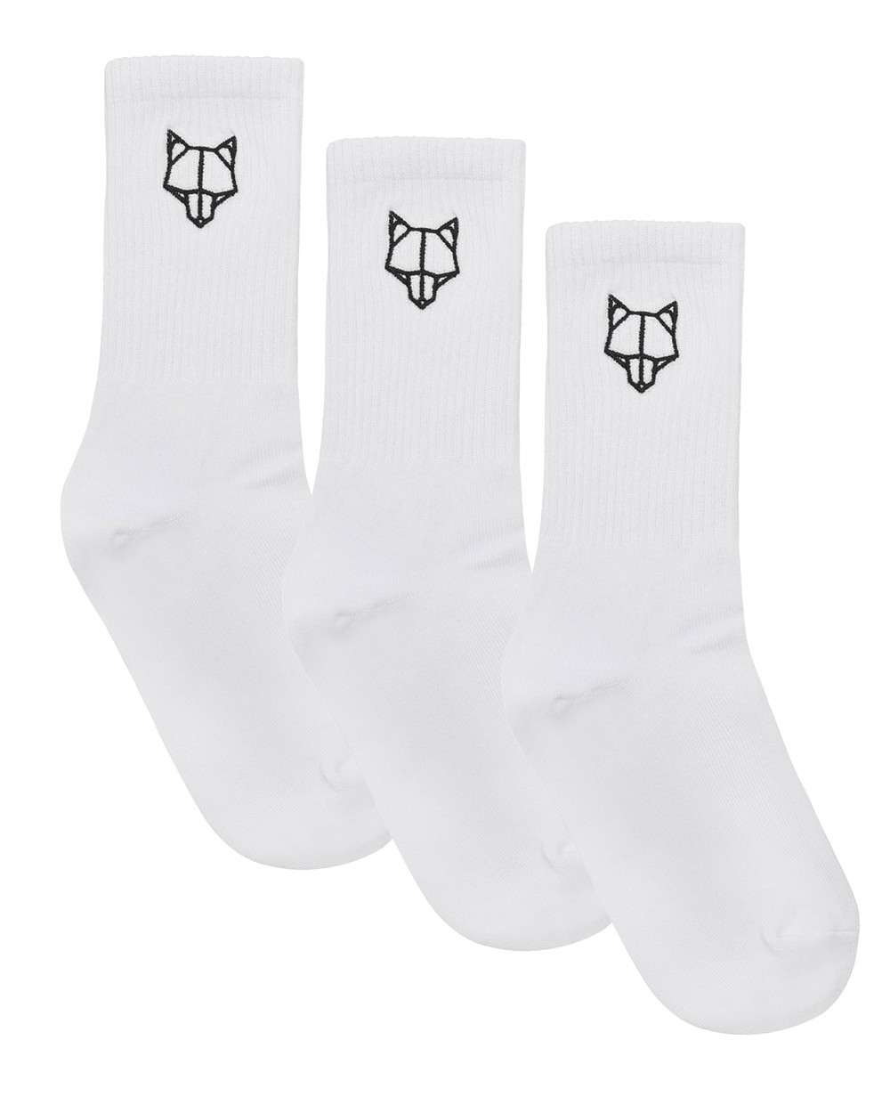 Festival Season Naked Wolfe 3 Pack Womens Egyptian Cotton Socks White | WFQHPV915