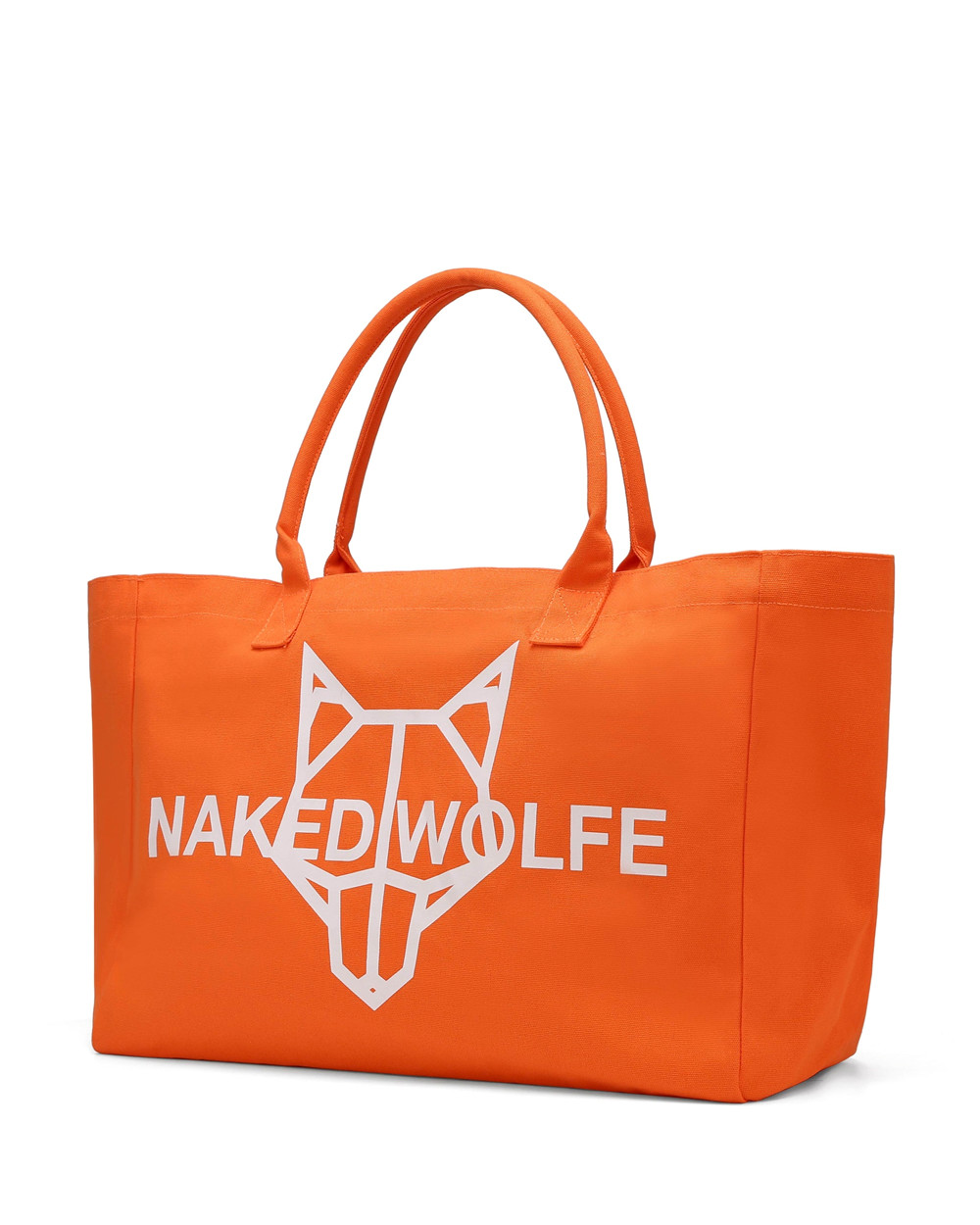 Festival Season Naked Wolfe Canvas Tote Bag Orange | EPVKGF269