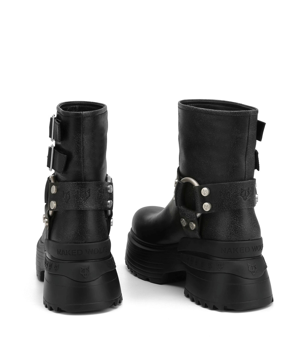 Festival Season Naked Wolfe Eclipse Black Leather | SMUJVY814