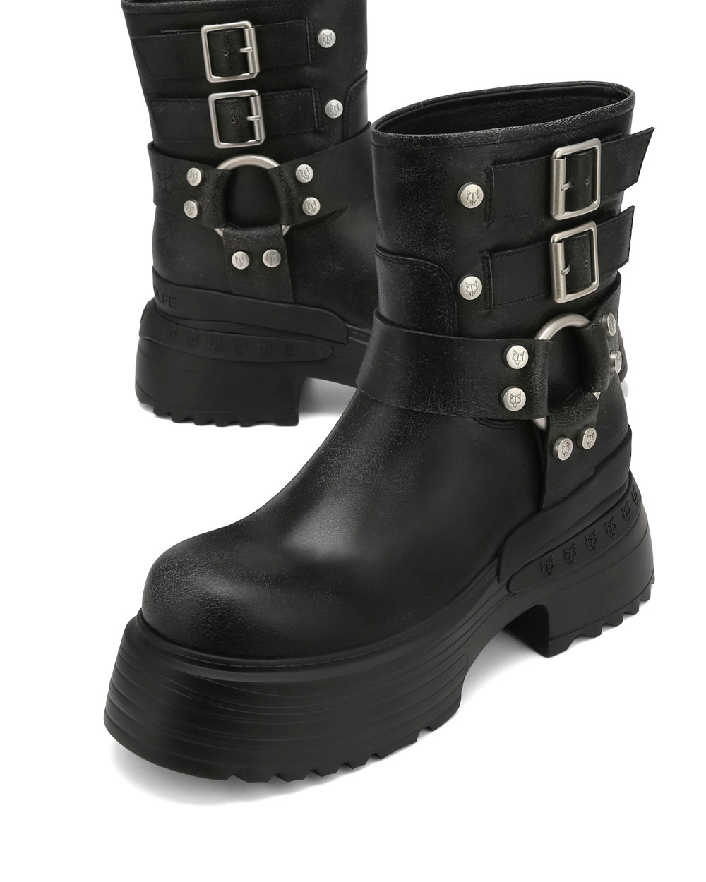 Festival Season Naked Wolfe Eclipse Black Leather | SMUJVY814