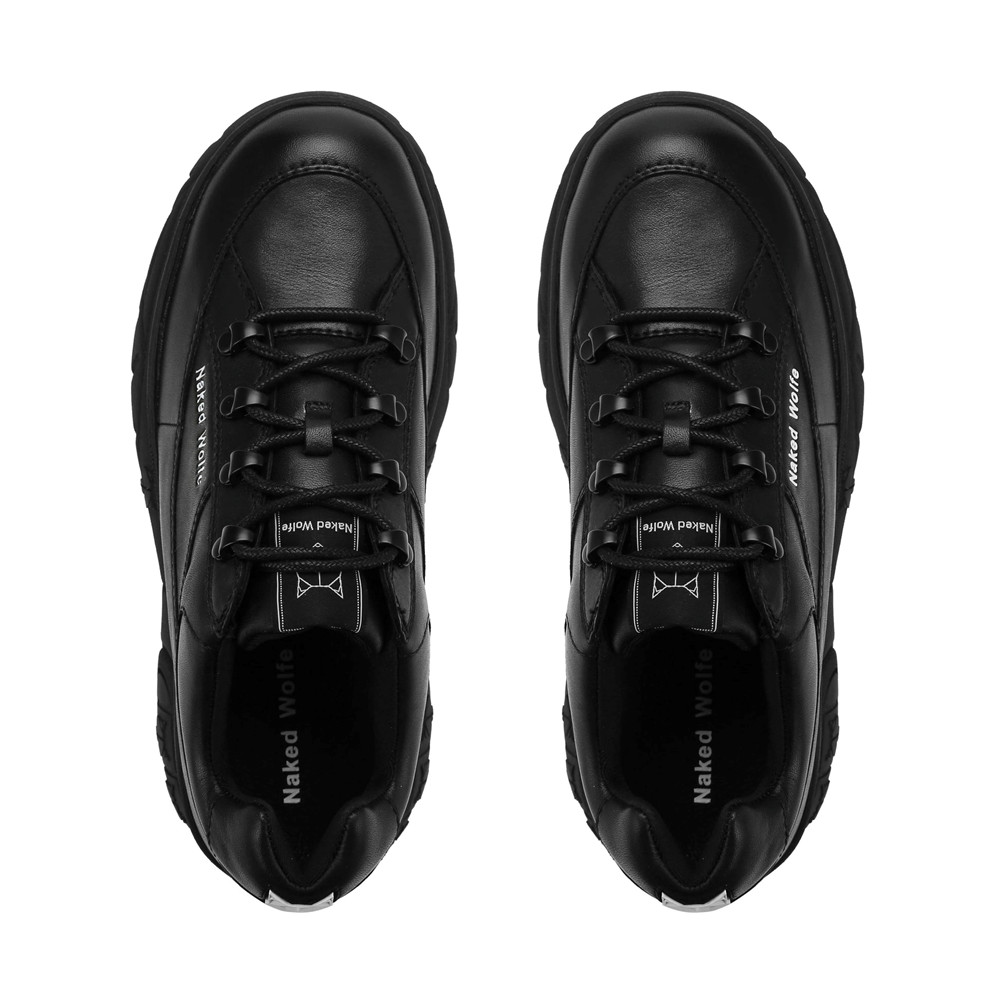 Icons Naked Wolfe Sporty Black Leather | FQNOLD314