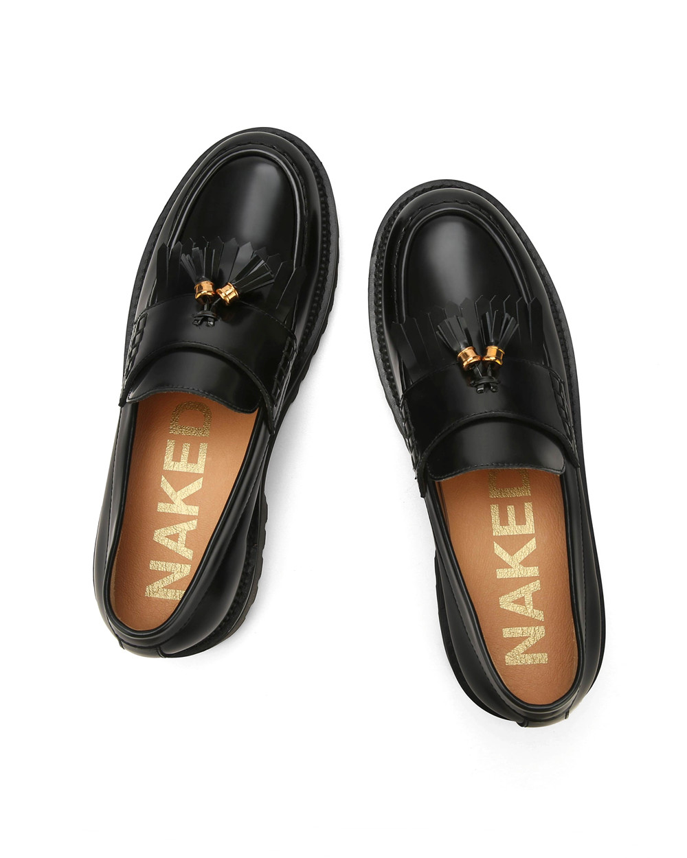 Loafers Naked Wolfe Banter Black Box Leather | RQVSHA649