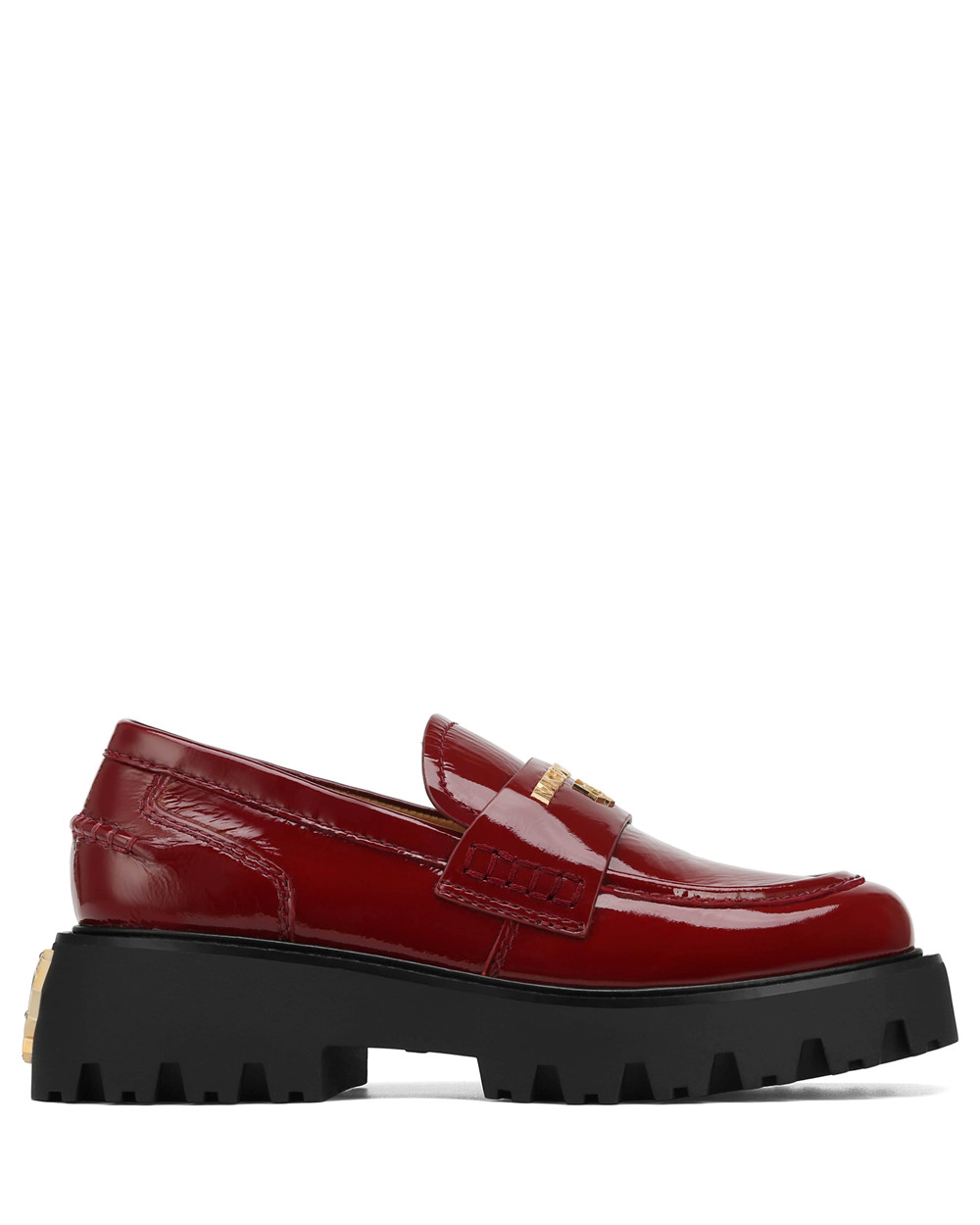 Loafers Naked Wolfe Flawed Burgundy Crinkle Patent Leather | QNOFZD659