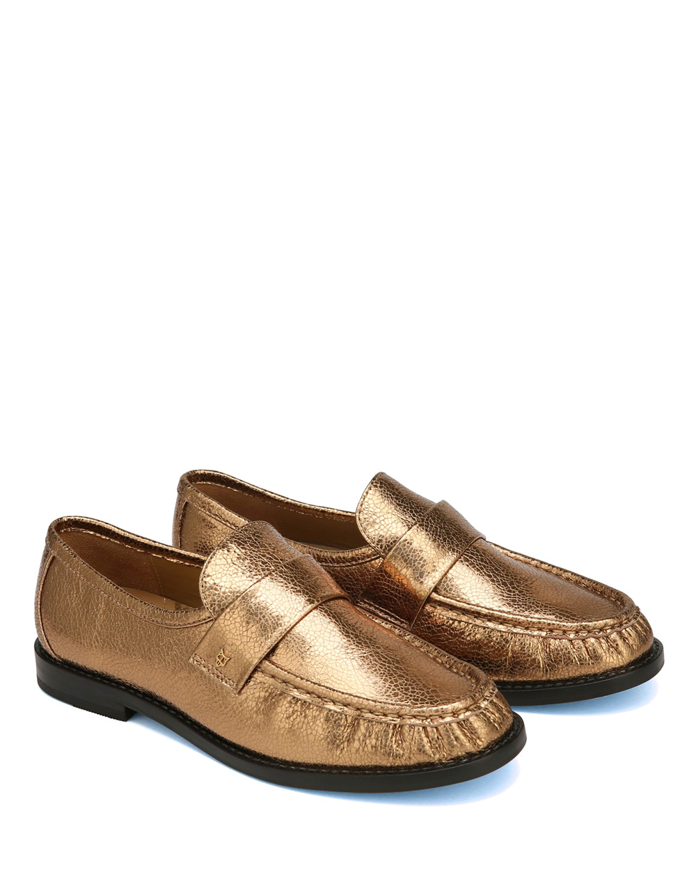 Loafers Naked Wolfe Goldie Foil Sheep Leather Gold | SQILGN471