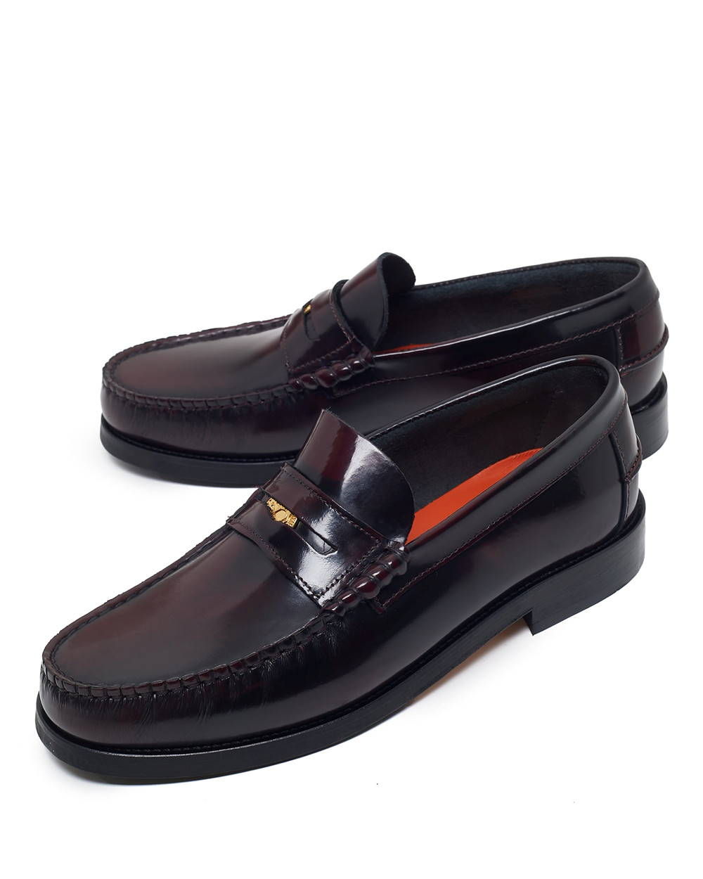 Loafers Naked Wolfe Riviera Box Leather Oxblood | RVGLJE391