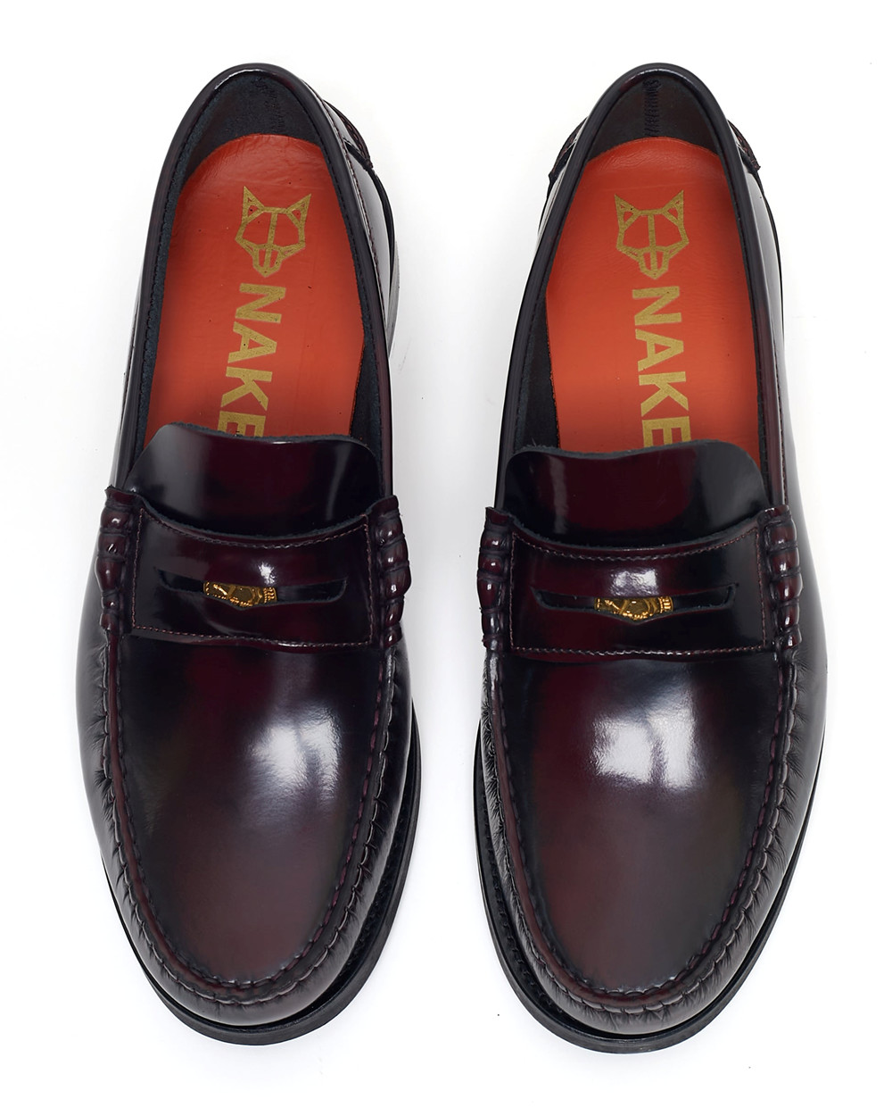 Loafers Naked Wolfe Riviera Box Leather Oxblood | RVGLJE391