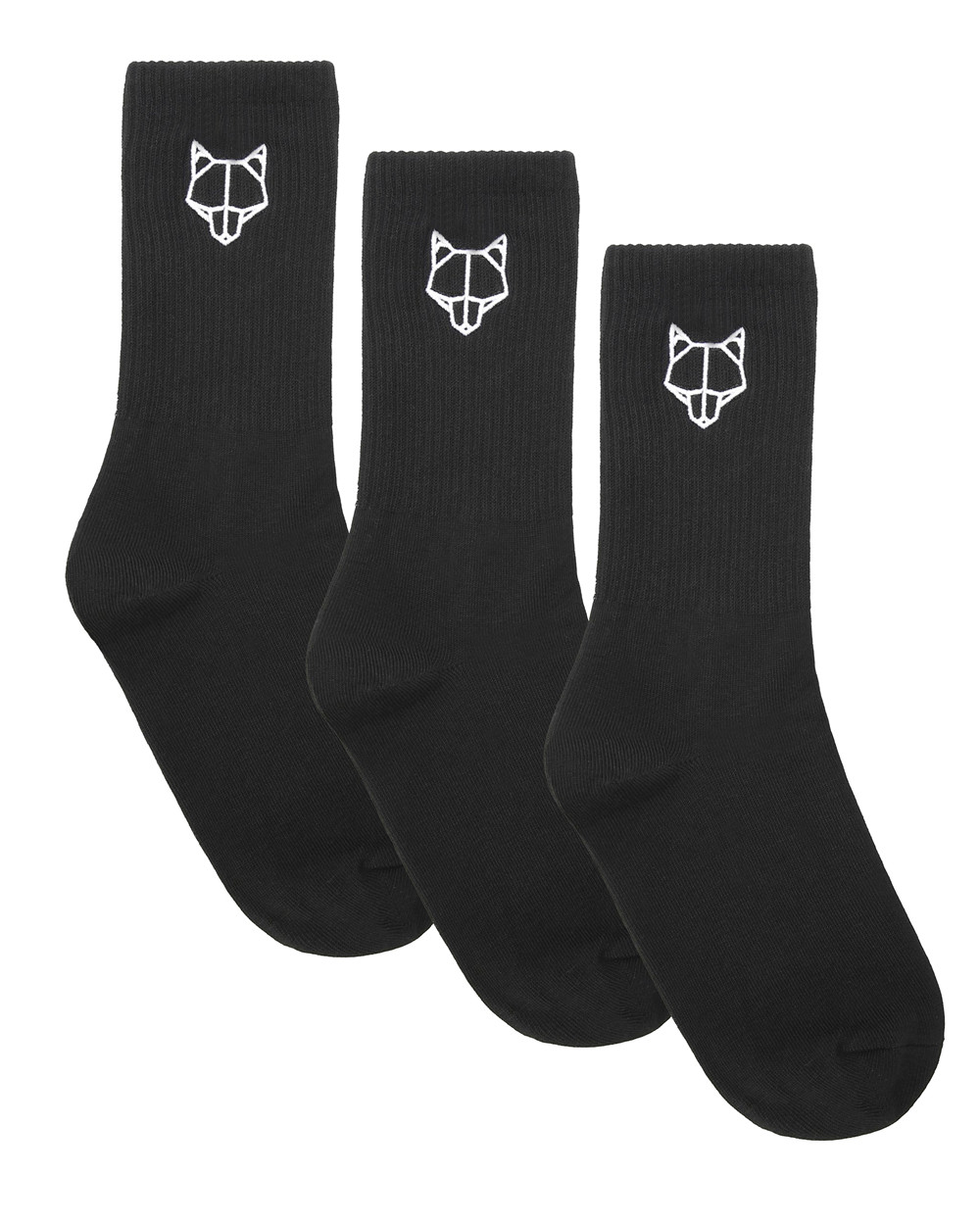 Καλτσεσ Naked Wolfe 3 Pack Mens Egyptian Cotton Socks Black | DMSELT198