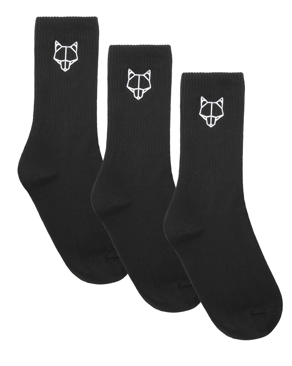 Καλτσεσ Naked Wolfe 3 Pack Womens Egyptian Cotton Socks Black | OKPHRX762