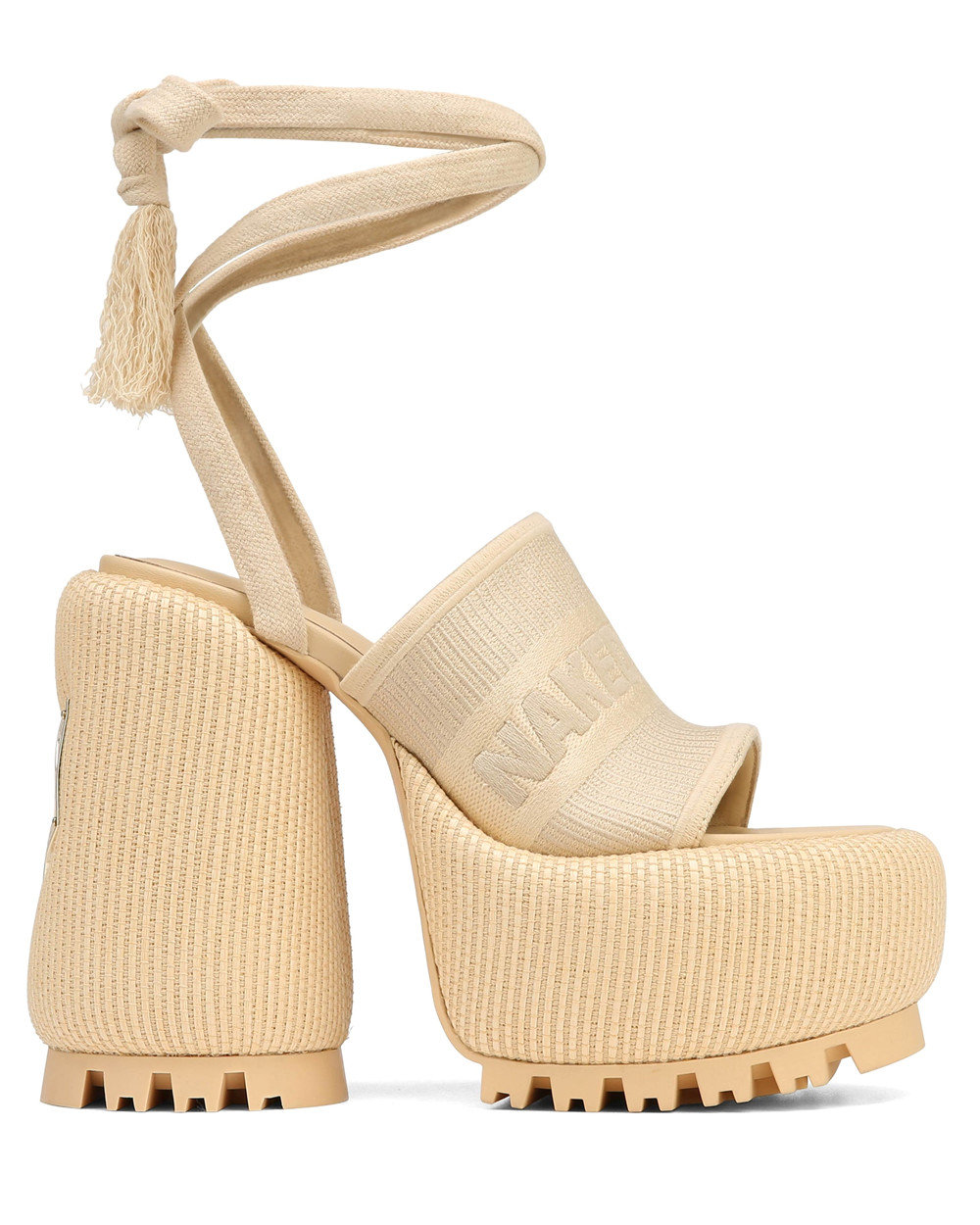 Τακούνια Naked Wolfe Beach Off White Raffia | ZAIYWL094