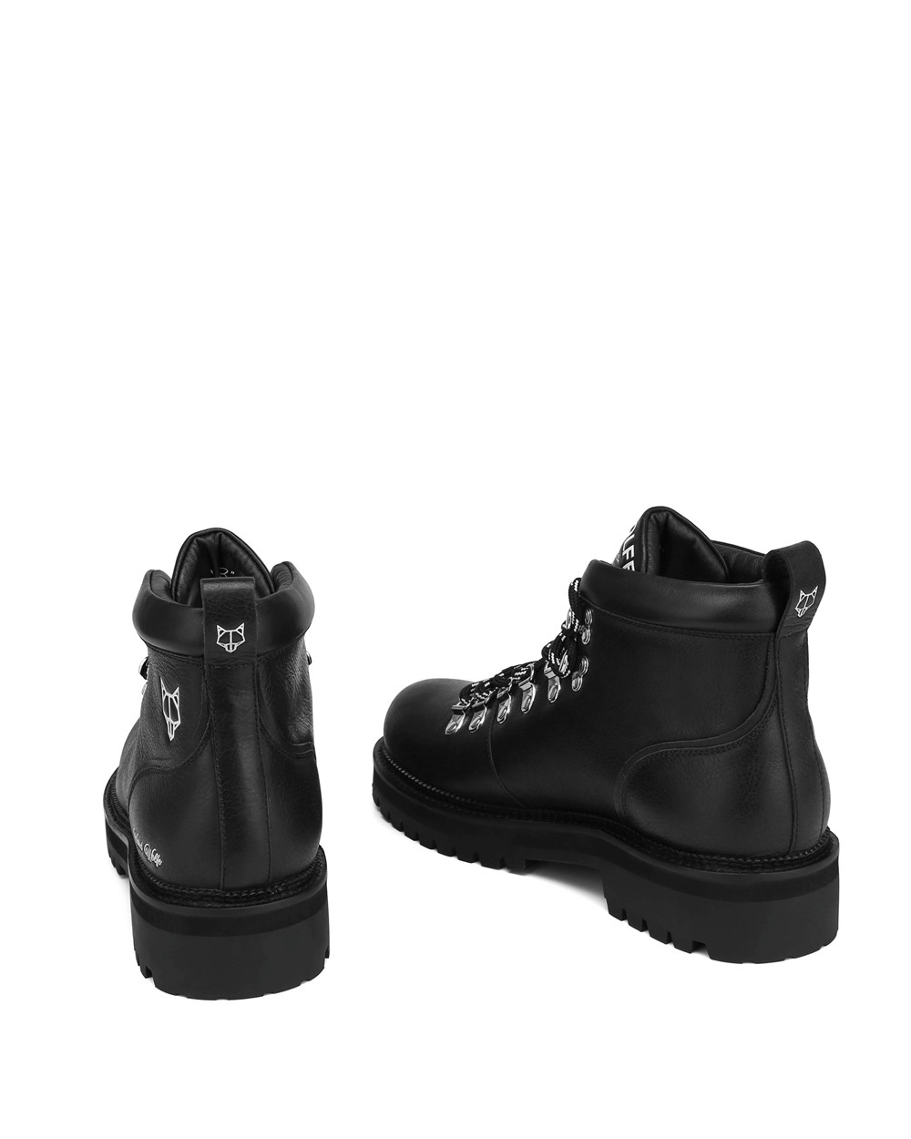 Μποτεσ Naked Wolfe Bear Black Leather | JKFHUB793