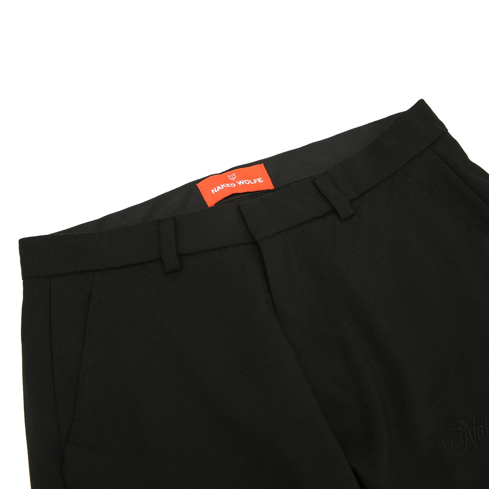 Παντελονι Naked Wolfe Flared Trousers Black Wool | NPBGAF421