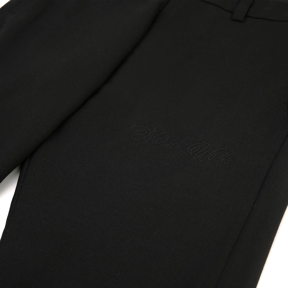 Παντελονι Naked Wolfe Flared Trousers Black Wool | NPBGAF421