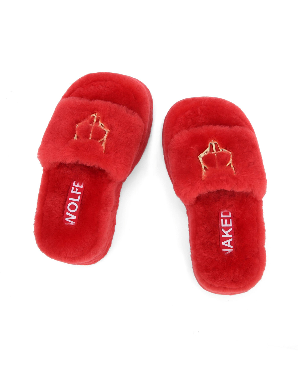 Σανδαλια Naked Wolfe Ivy Shearling Red | POGWYJ034