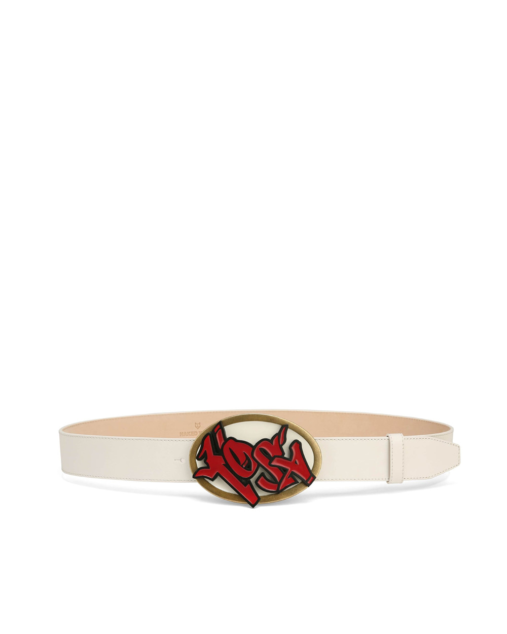 Ζωνη Naked Wolfe Kosa Belt White Leather | GAVXCD637