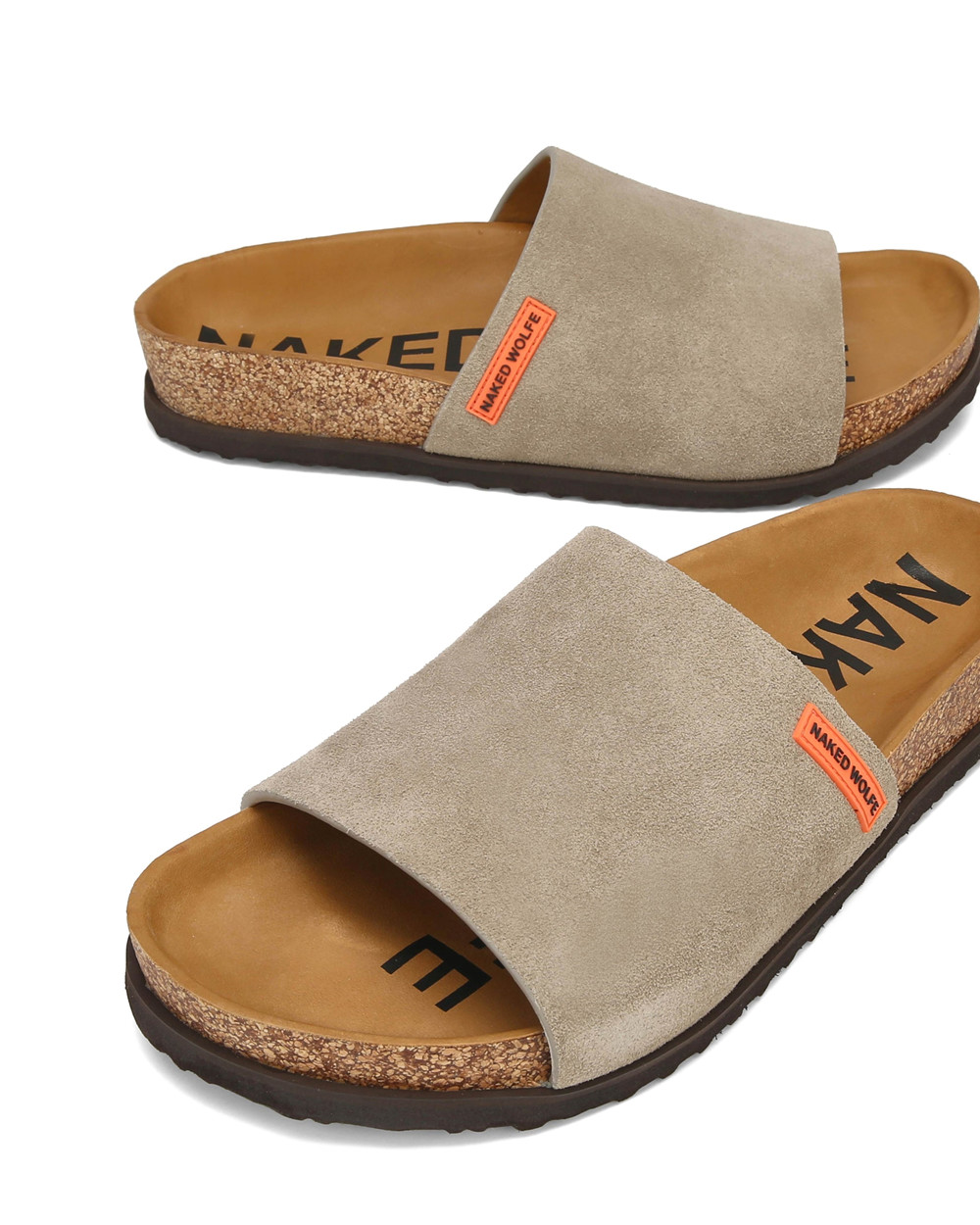 Σαγιοναρεσ Naked Wolfe Moody Taupe Suede | CNGUOW803