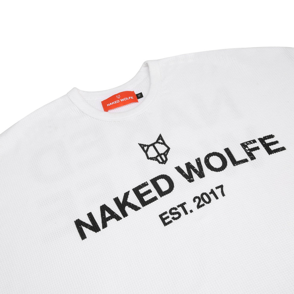 Φούτερ Naked Wolfe Naked Wolfe Thermal White | XFAQDK427