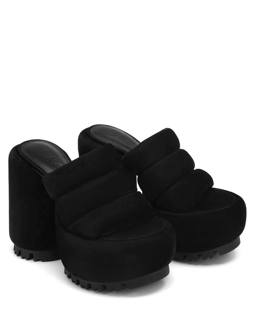 Τακούνια Naked Wolfe Wild Black Suede | FLRWKJ254