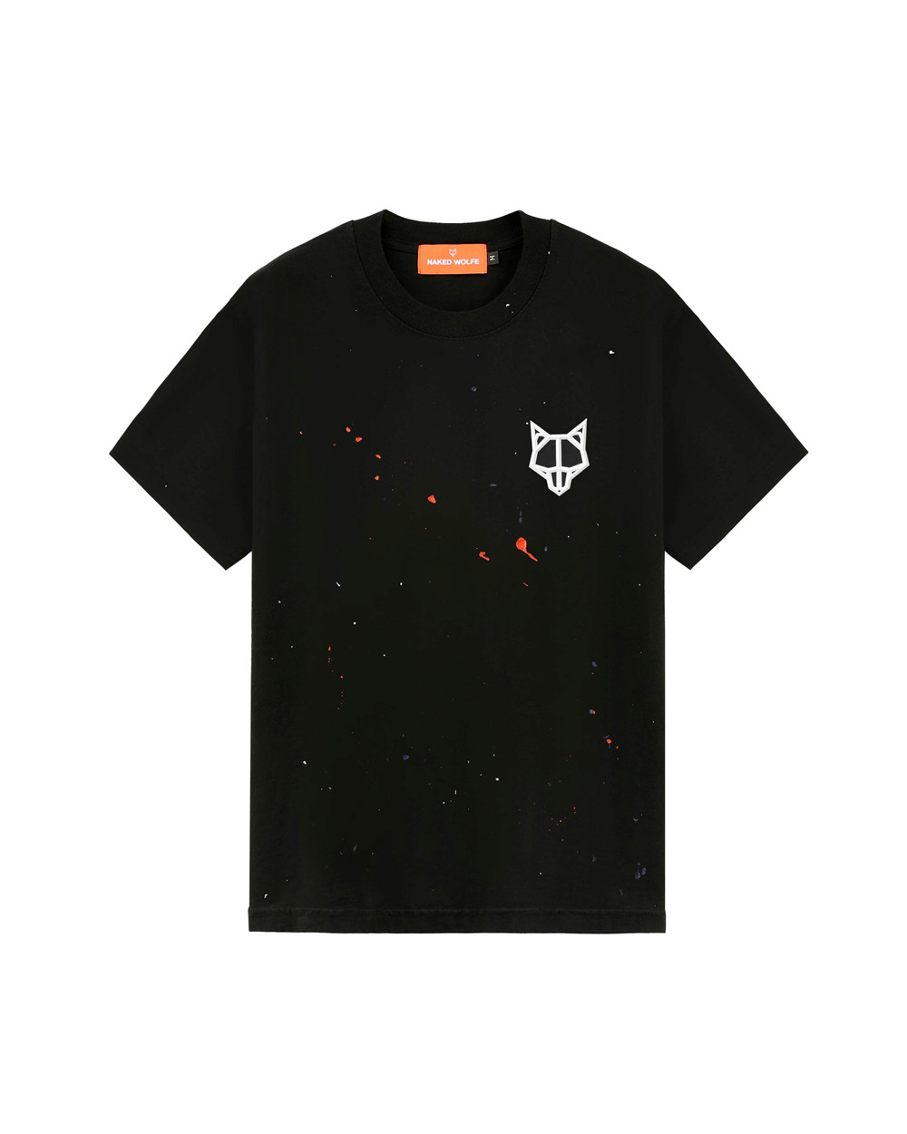 Μπλουζακι Naked Wolfe Wolfe T-Shirt Black Paint Splatter | RNPGHZ495