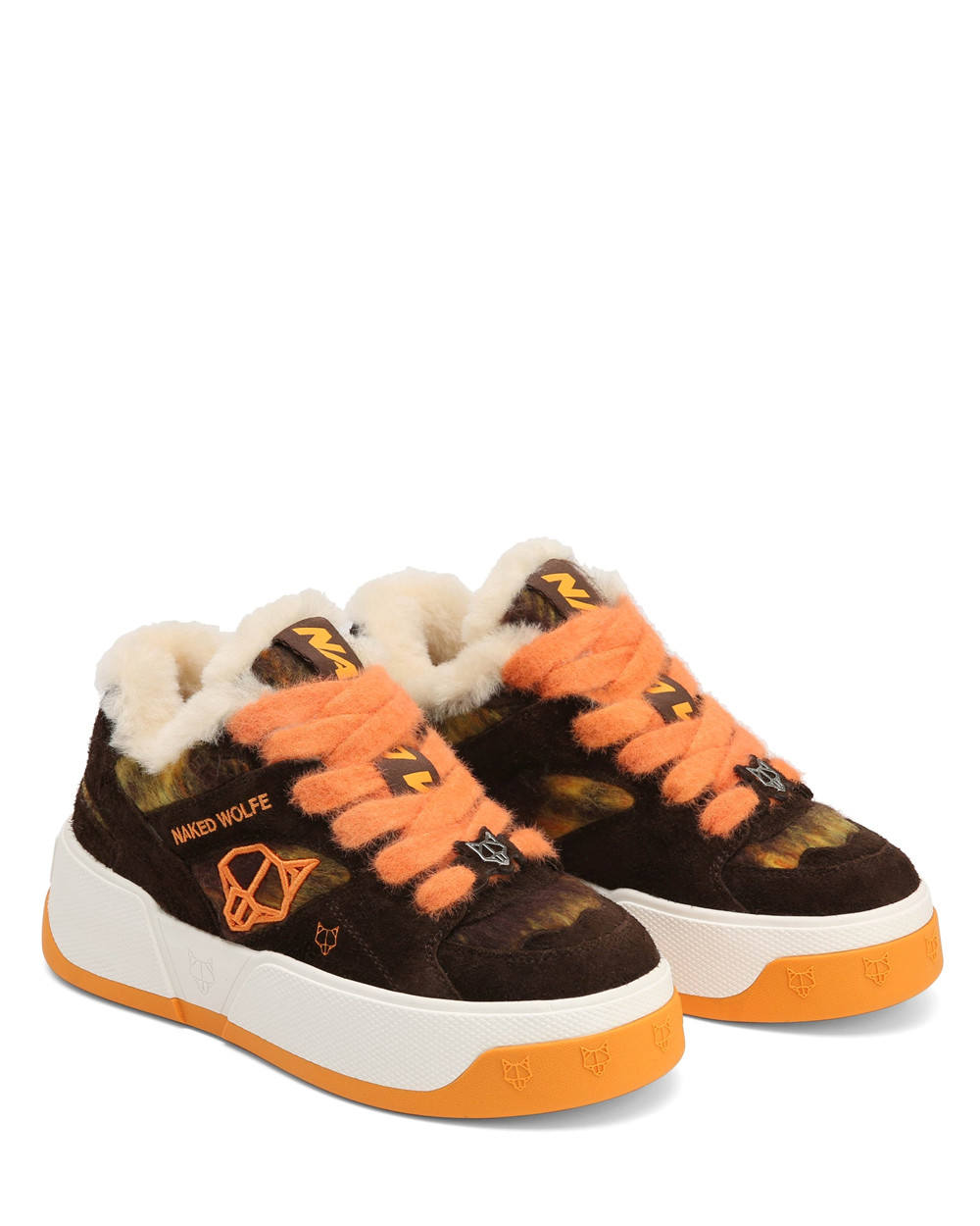 Αθλητικα Παπουτσια Naked Wolfe Crash Hairy Cow Suede/Wool Orange | HLGJRT524