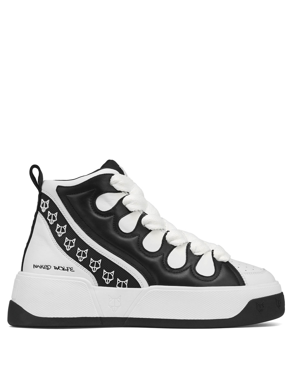 Αθλητικα Παπουτσια Naked Wolfe King Black/White Leather | HYVNIQ051