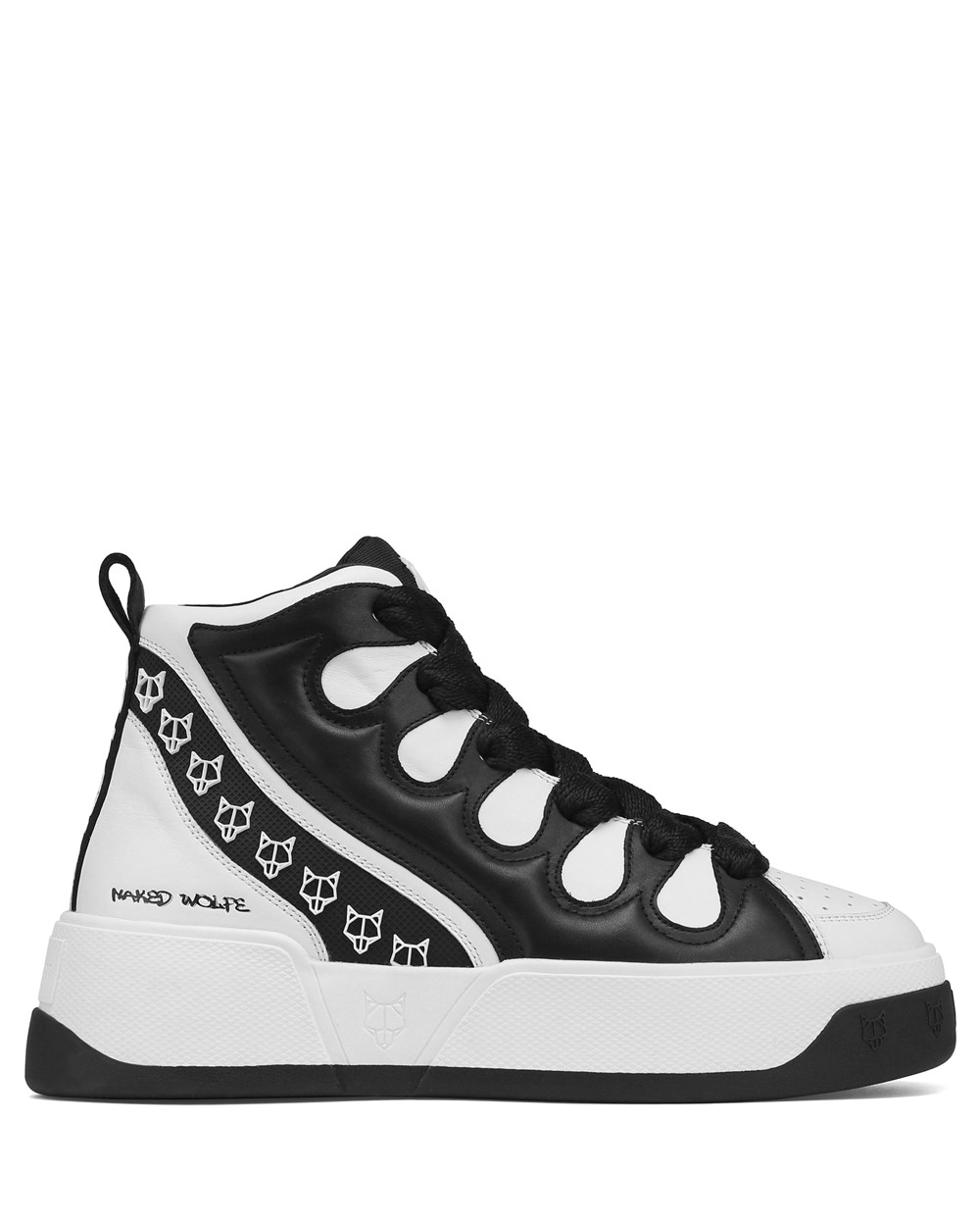 Αθλητικα Παπουτσια Naked Wolfe King Black/White Leather | HYVNIQ051