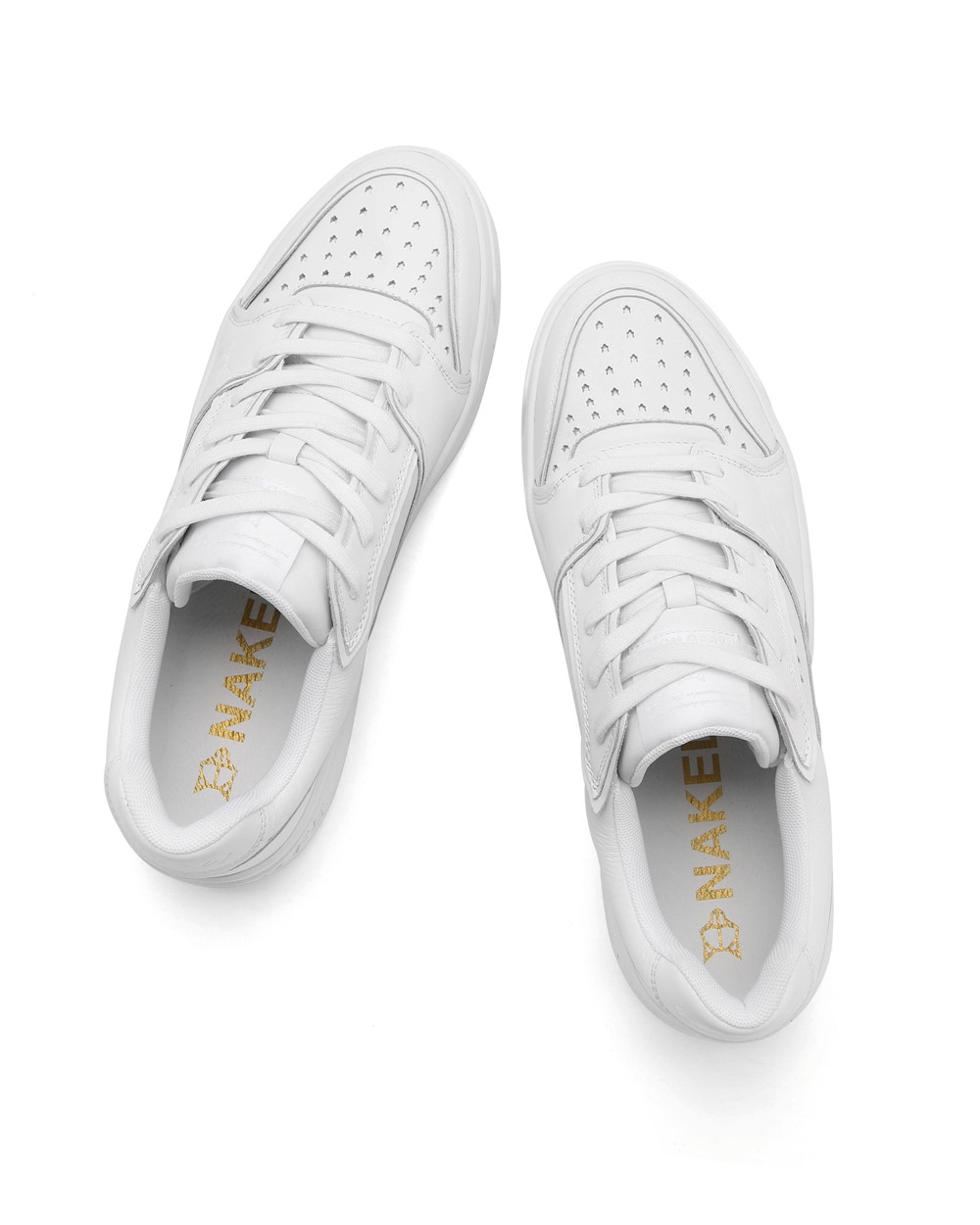 Αθλητικα Παπουτσια Naked Wolfe NW-01 Triple White Leather | BQDVZA976