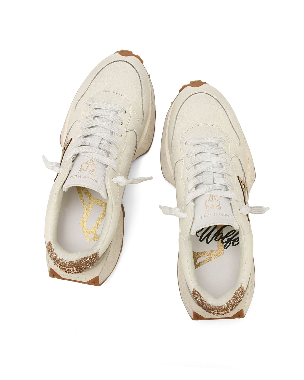 Αθλητικα Παπουτσια Naked Wolfe Paint Sheep Leather & Suede Dirty White | ITORAU209